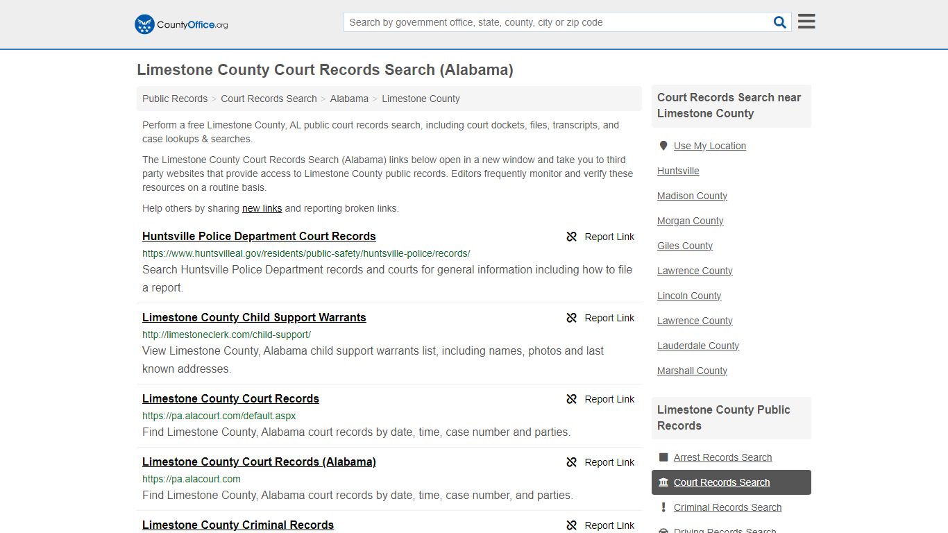 Limestone County Court Records Search (Alabama) - County Office